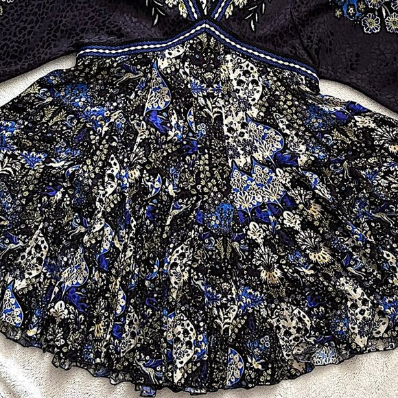 Etro Multicolor 100% Silk Midi Dress - Like New - Picture 7 of 8